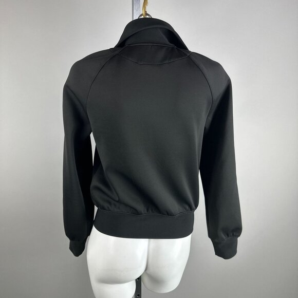 Pam & Gela Leopard Stripe Track Jacket in Black Size P XS Womens Black Polyester - Picture 7 of 7